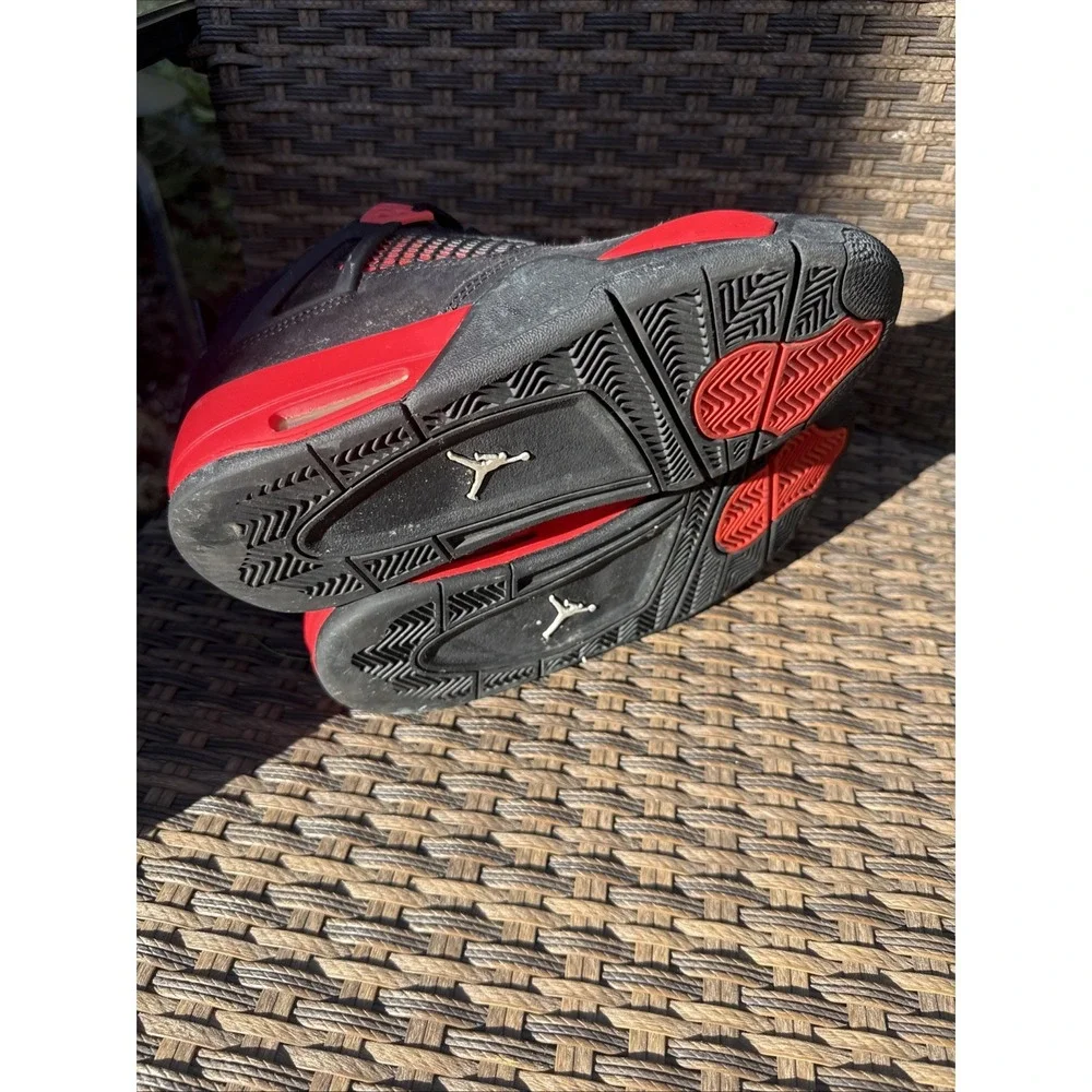 Jordan Air Jordan 4 Retro Red Thunder Black Red Low Top Basketball Sneakers